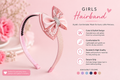 Girls Bow Hairband – Premium Pink Ribbon Headband